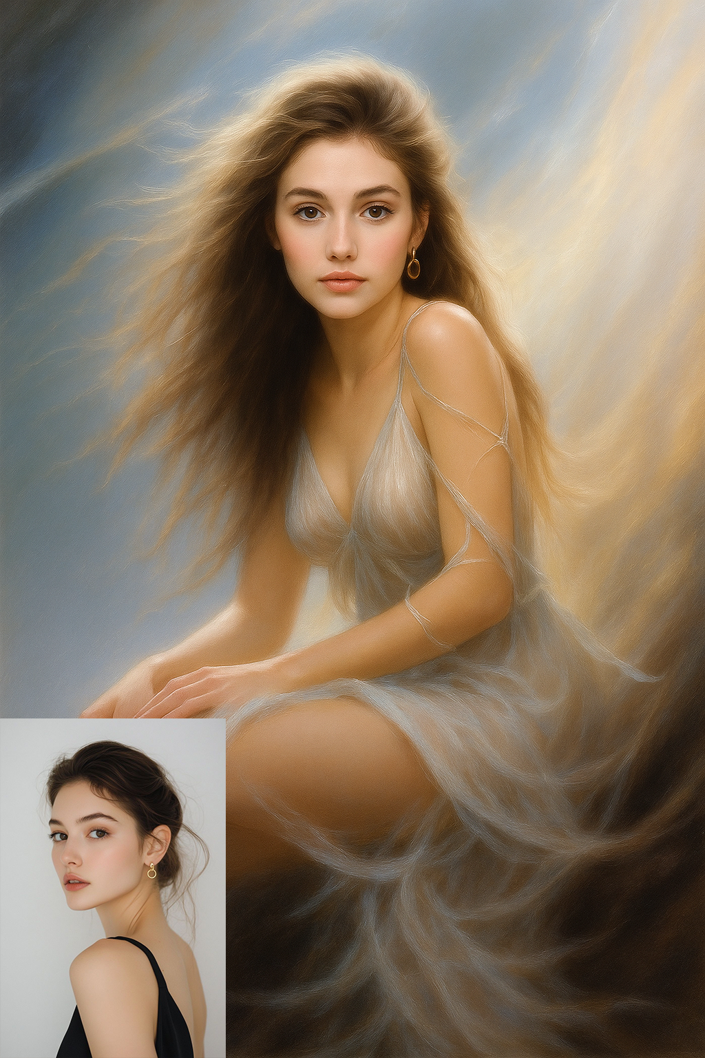 Ethereal silver gown