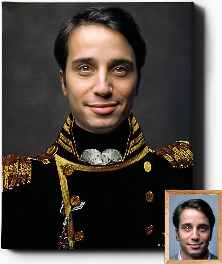 Custom Royal Portraits | Royal Captain | Custom Gift For Him