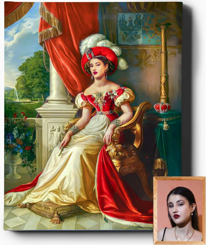 Custom Royal Portraits | The Regal Queen II | Custom Gift For Her-8
