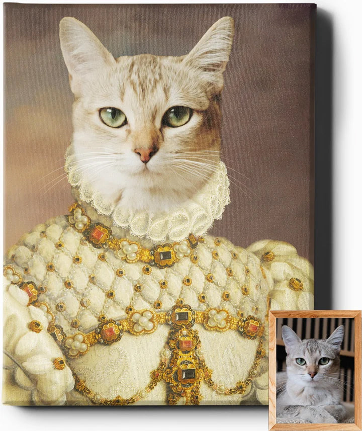 Custom Pet Royal Portraits | The Princess | Custom Pet Portraits