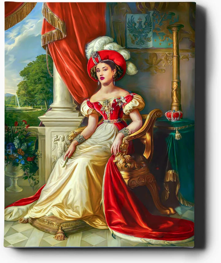Custom Royal Portraits | The Regal Queen II | Custom Gift For Her-8