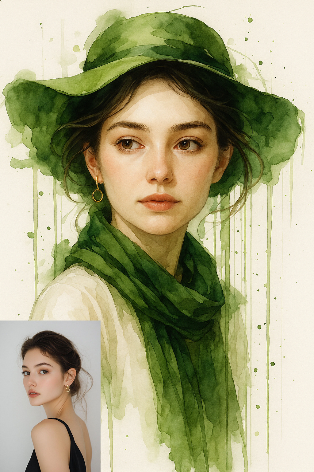 Green Elegance Portrait