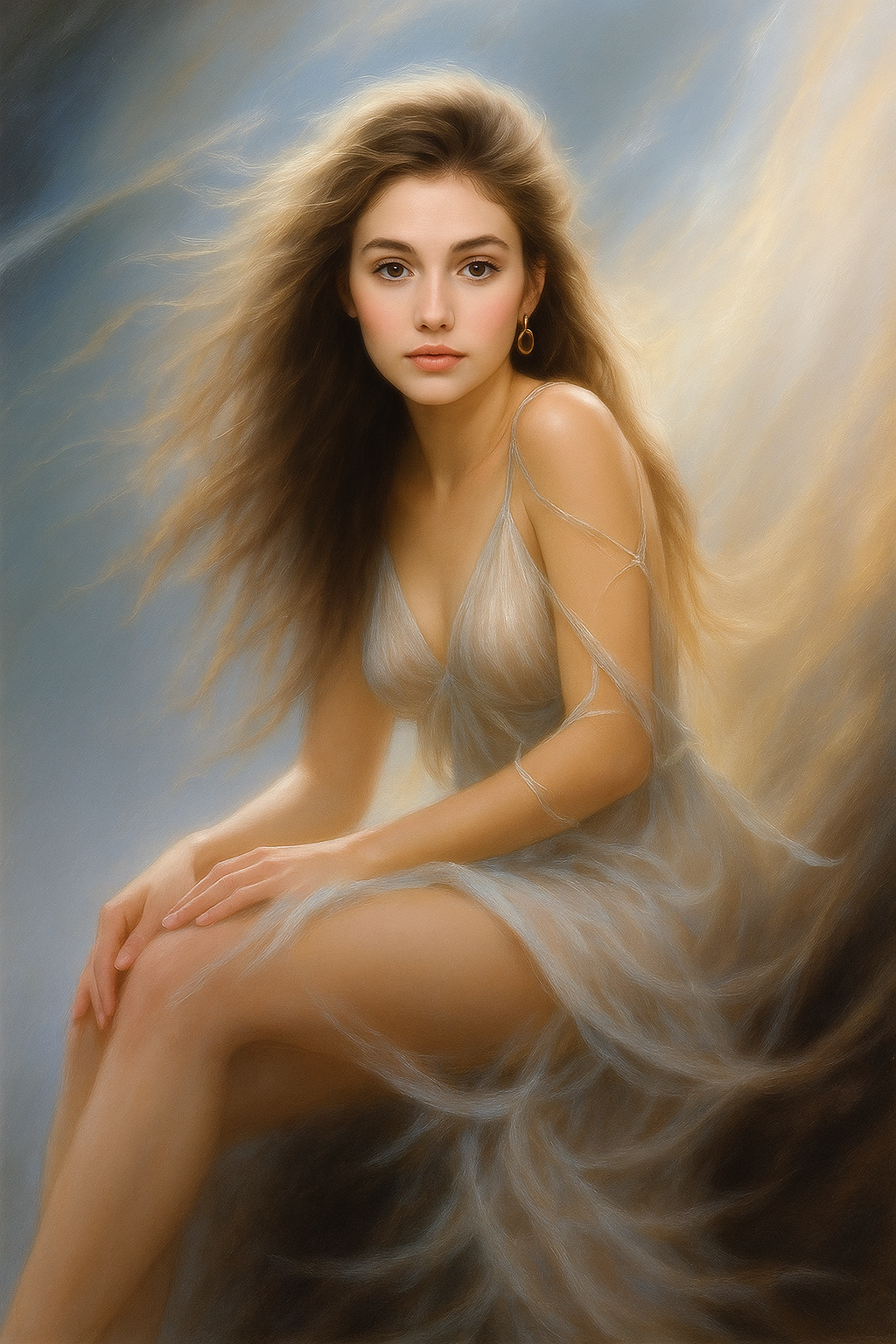 Ethereal silver gown