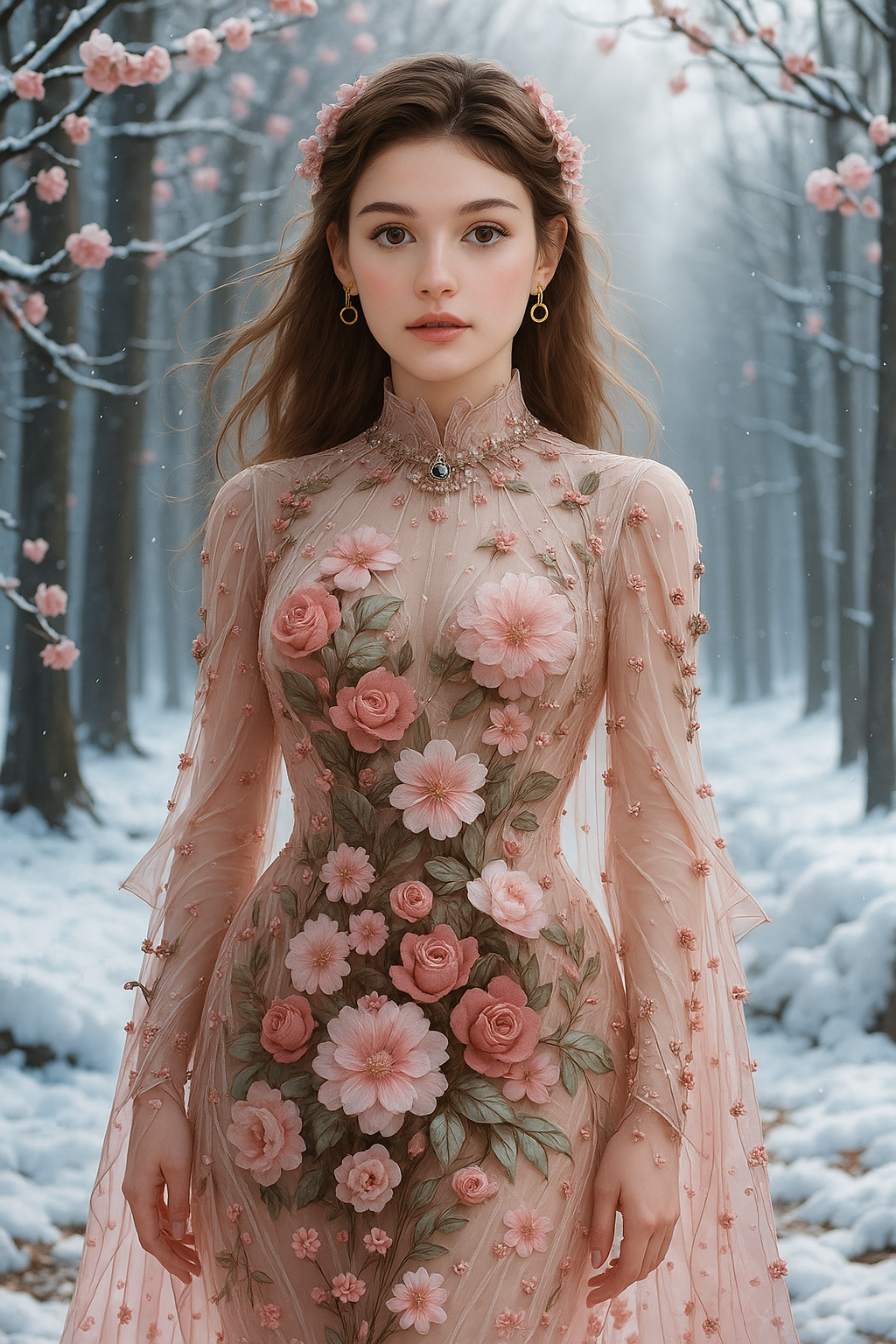 Floral embroidered dress