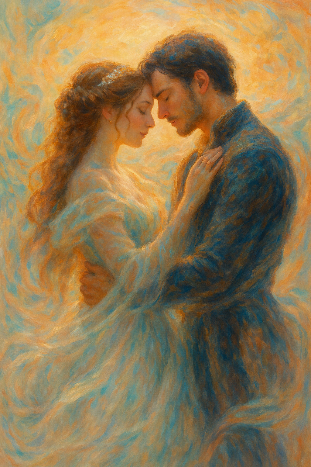 Golden floral embrace