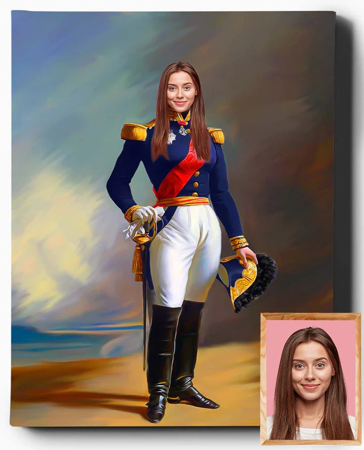Custom Royal Portraits | The Warrior Princess | Custom Gift For Her-7