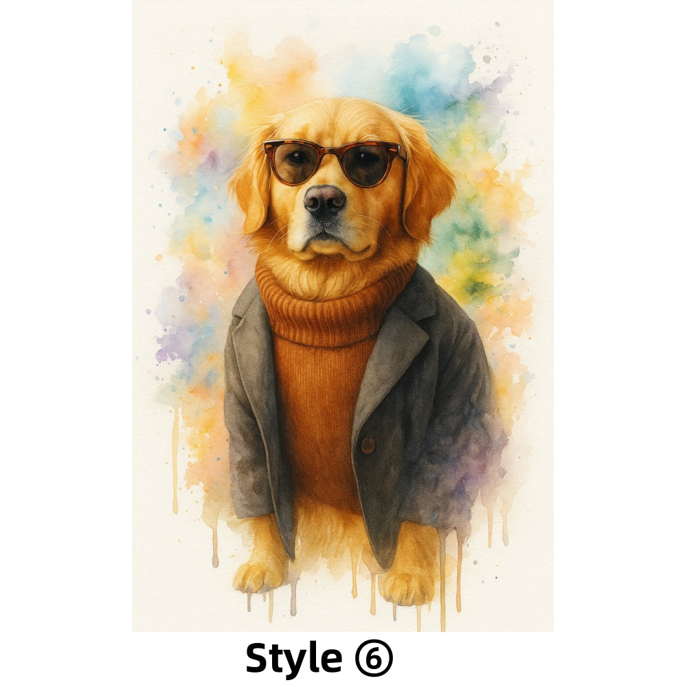 6 Custom Dog Watercolors – Only $1.99