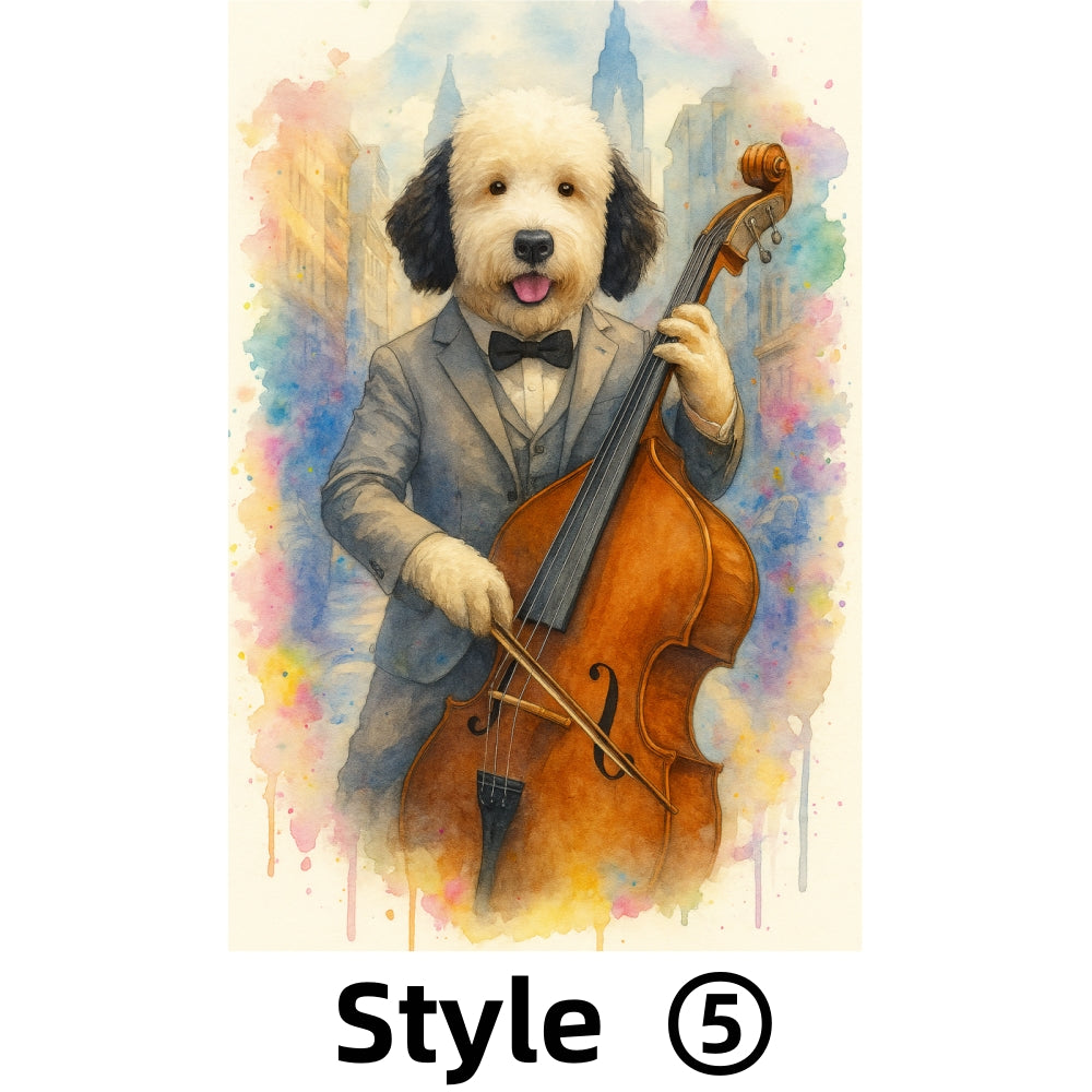 6 Custom Dog Watercolors 1 – Only $1.99