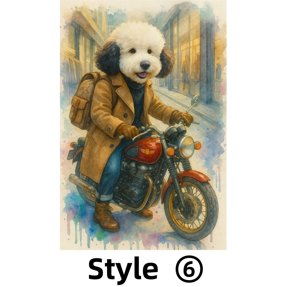 6 Custom Dog Watercolors 1 – Only $1.99