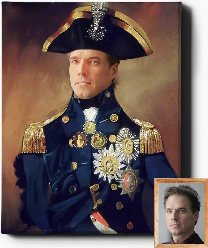 Custom Royal Portraits | Royal Admiral | Custom Gift For Him