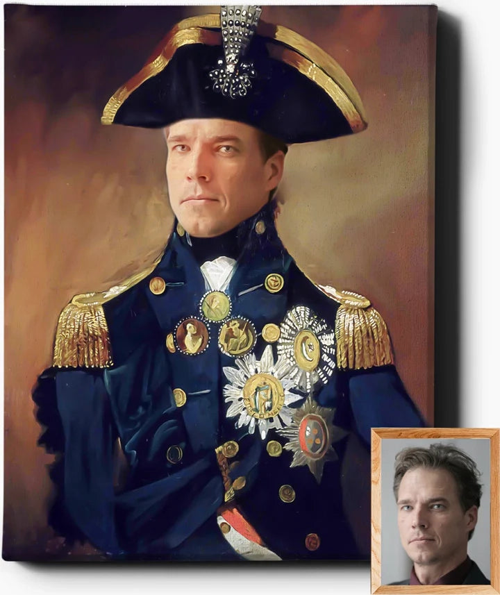 Custom Royal Portraits | Royal Admiral | Custom Gift For Him