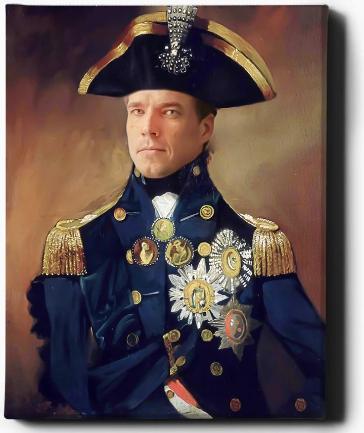 Custom Royal Portraits | Royal Admiral | Custom Gift For Him