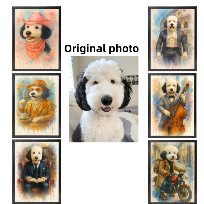 6 Custom Dog Watercolors 1 – Only $1.99