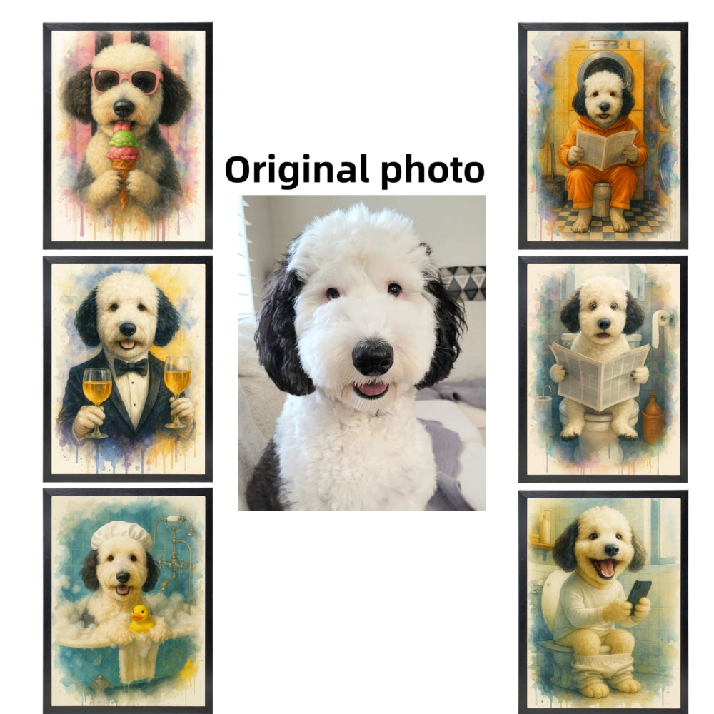 6 Custom Dog Watercolors 3 – Only $1.99