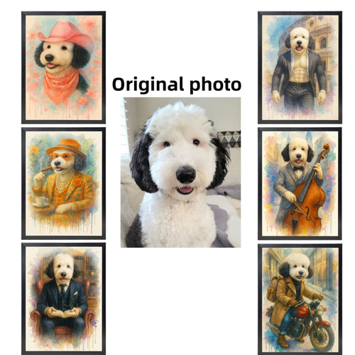 6 Custom Dog Watercolors 2 – Only $1.99