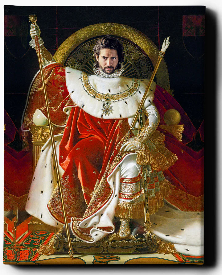Custom Royal Portraits | The Regal Emperor Napoleon | Custom Gift For Him