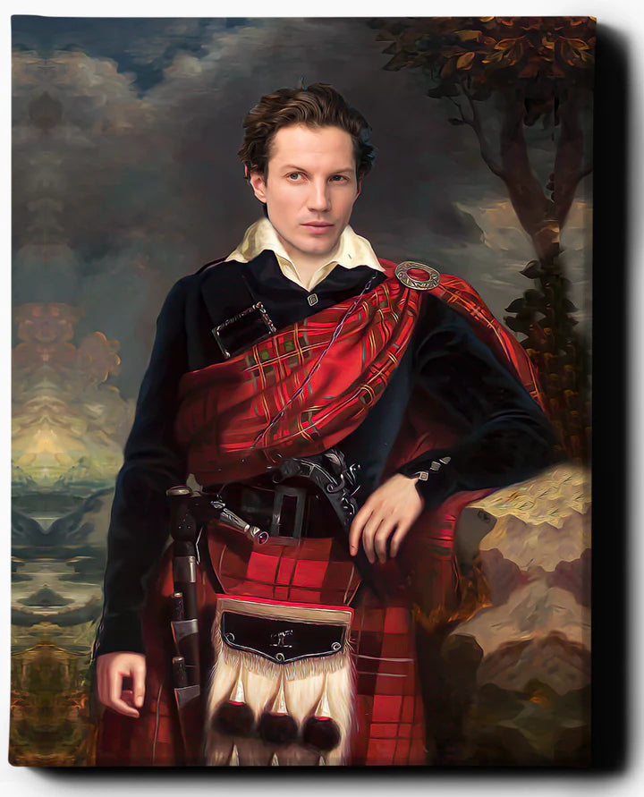 Custom Scottish Royal Portraits | The Highlander II | Custom Gift For Him
