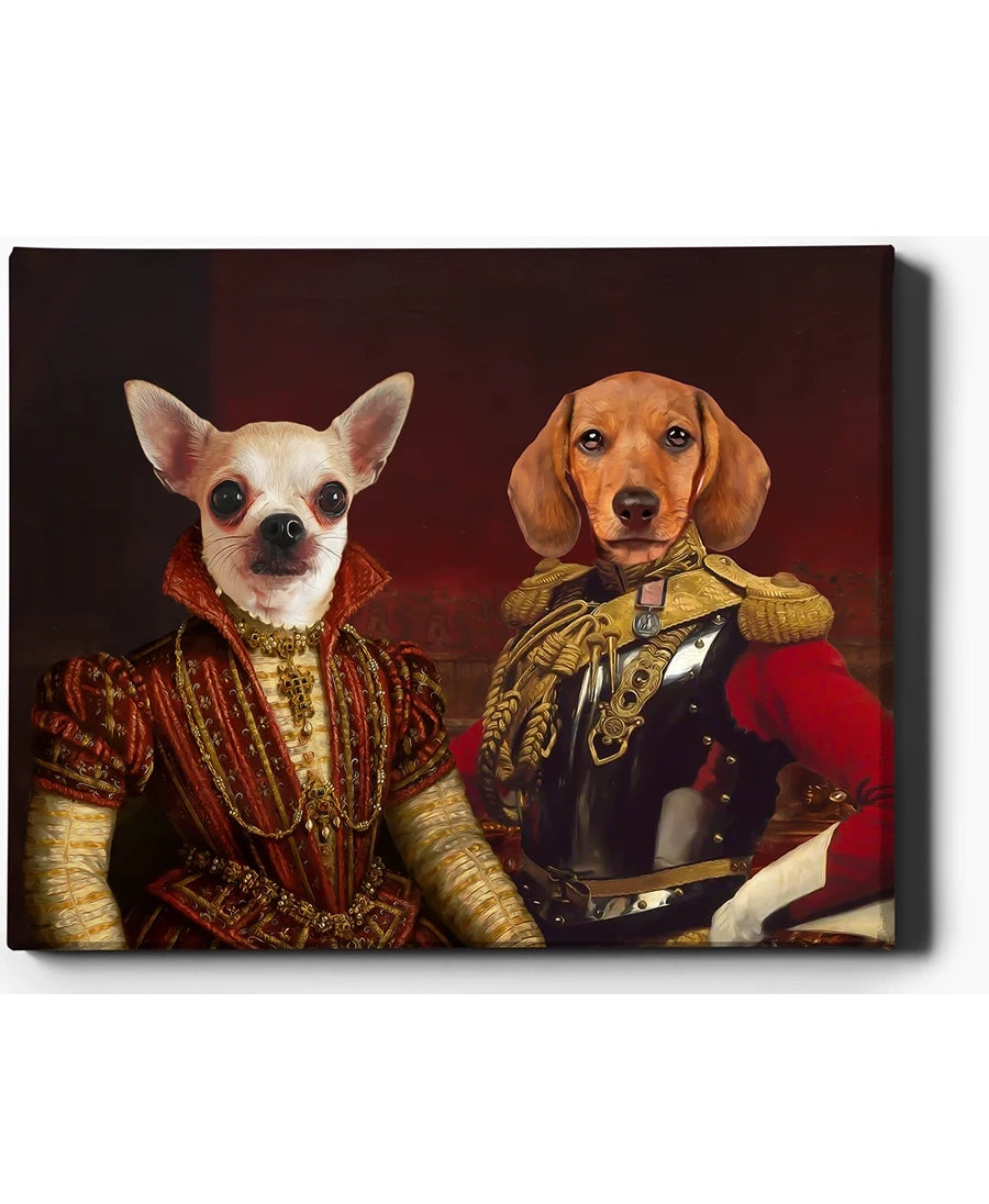 Custom Pet Portrait | King & Queen | Custom Royal Portraits