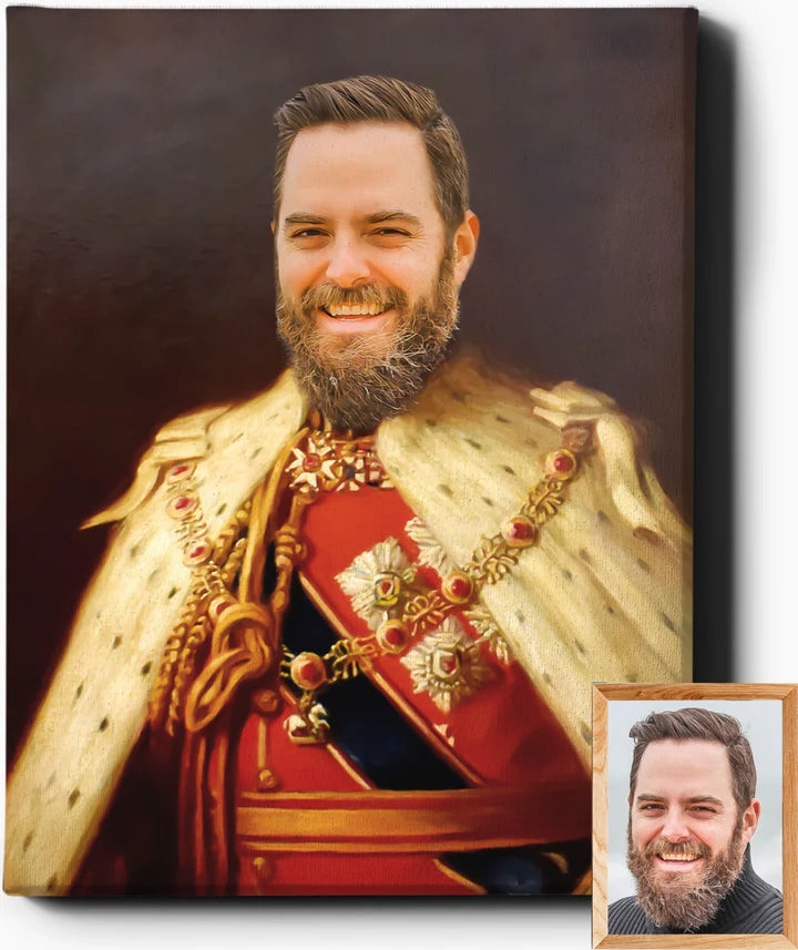 Custom Royal Portraits | His Majesty | Custom Gift For Him
