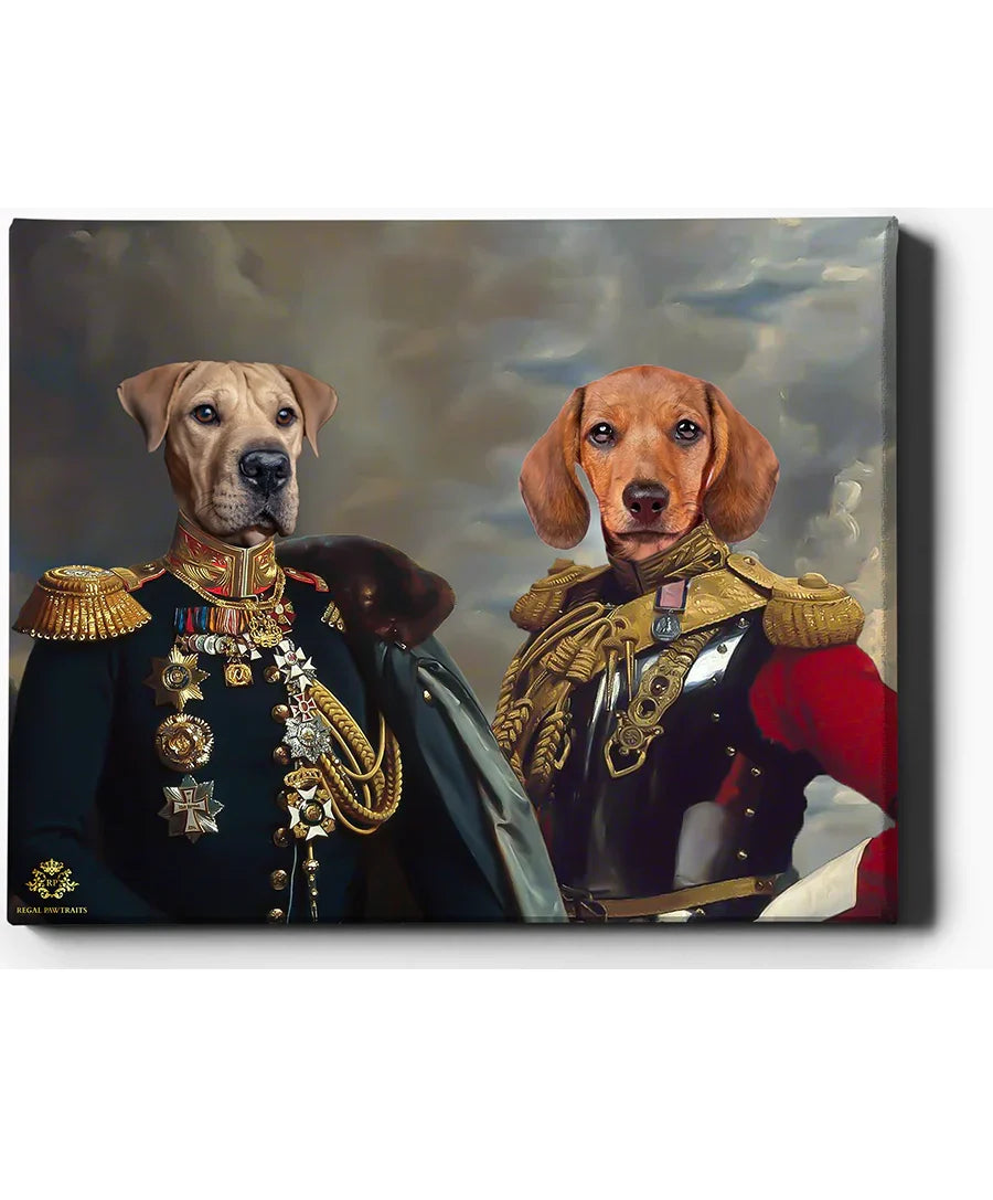 Custom Pet Portrait | Two Kings III | Custom Royal Portraits