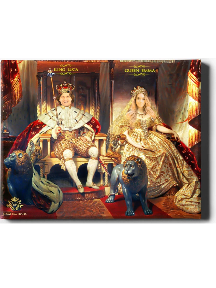 Custom Royal Portraits | King & Queen Portrait | Custom Gift For Couples