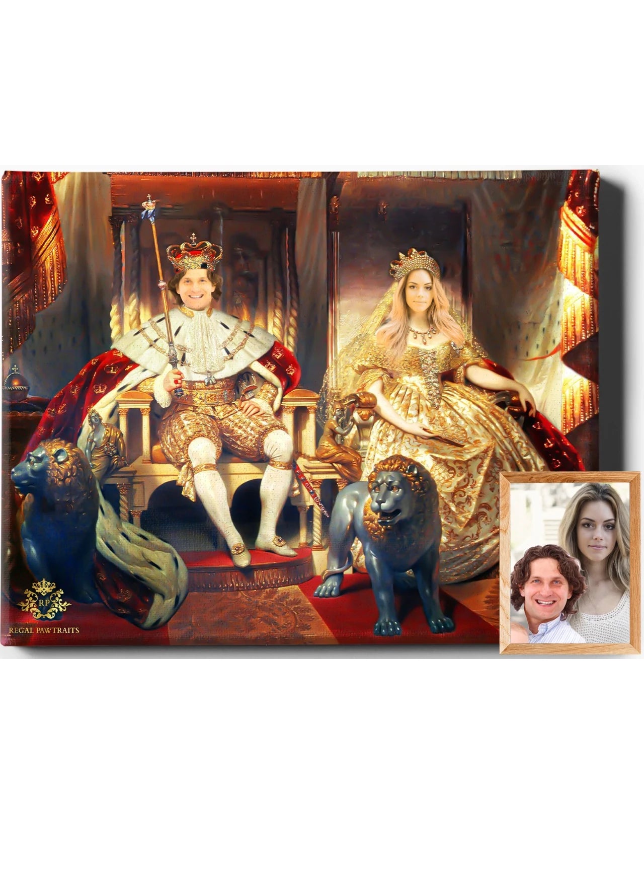 Custom Royal Portraits | King & Queen Portrait | Custom Gift For Couples