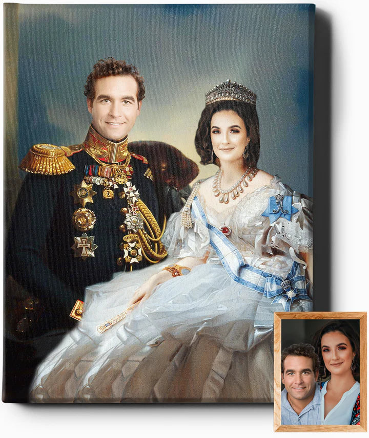 THE REGAL COUPLE II | CUSTOM RENAISSANCE PORTRAIT | CUSTOM GIFT FOR COUPLES