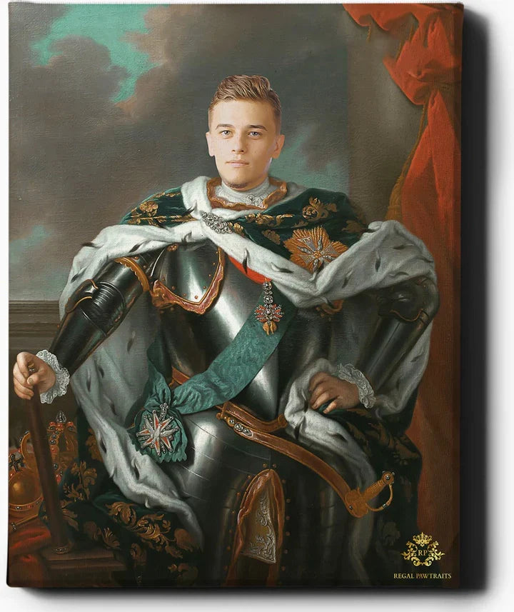 Custom Royal Portraits | The Regal Warrior | Custom Gift For Him