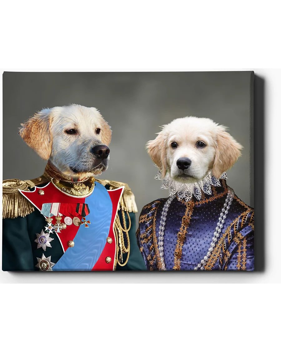 Custom Pet Portrait | King & Queen II | Custom Royal Portraits