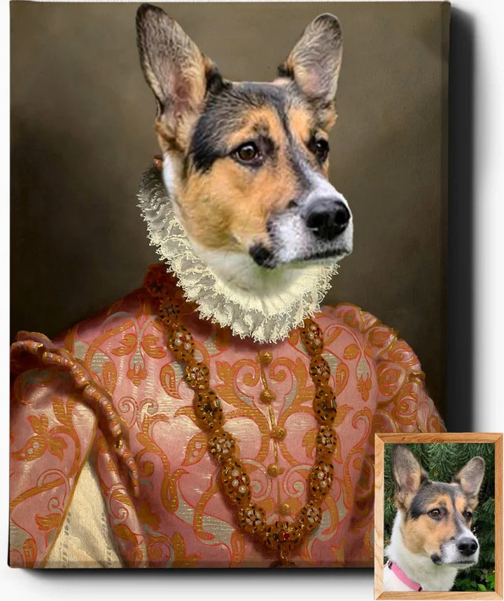 Custom Pet Portrait | The Viscountess II | Custom Royal Portraits